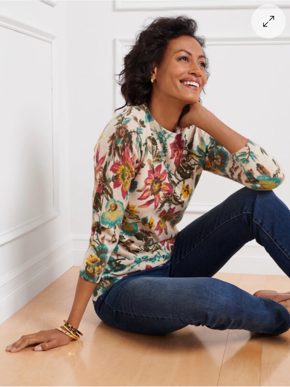 Talbots Audrey Cashmere Sweater- Splendid Floral Size
